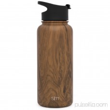 Simple Modern 14 oz Summit Kid's Water Bottle + Extra Lid - Vacuum Insulated Double Wall Small Boy's Thermos 18/8 Stainless Steel Flask - Brown Hydro Travel Mug - Java 567920678
